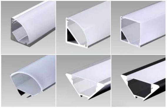 Angled aluminum profiles