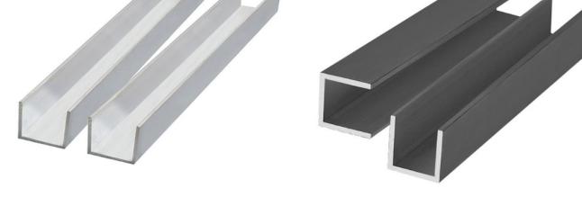 U-shaped aluminum profiles